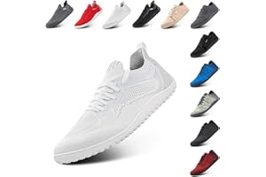 Hafiot Scarpe Barefoot Uomo Donna Scarpe Minimalista Trail Barefoot Shoes Scarpe a Piedi Nudi Scarpe Ginnastica Sneakers Basse Fitness Nero 36-48 EU