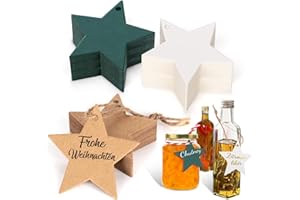 Alintor 120 Piezas de Etiquetas Regalo Navidad, Regalos de Menos de 5 Euros, Perfectas para Envolver Cintas de Regalo, Botellas de Licor Y Tapas de Mermelada (Verde/Marrón/Blanco)
