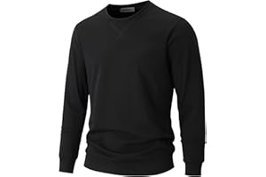 VEIISAR Herren Sweatshirt mit Rundhalsausschnitt Männer Basic Pullover Langarmshirts Freizeit Sport Shirt