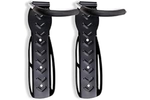 Schramm® 2 Stück Fahrradhalter Wandhalterung in 6 Farben wählbar Fahrradhalterung für 2 Fahrräder Wandhalterungen Wand Halterungen Halterung Fahrradständer, Farbe:schwarz
