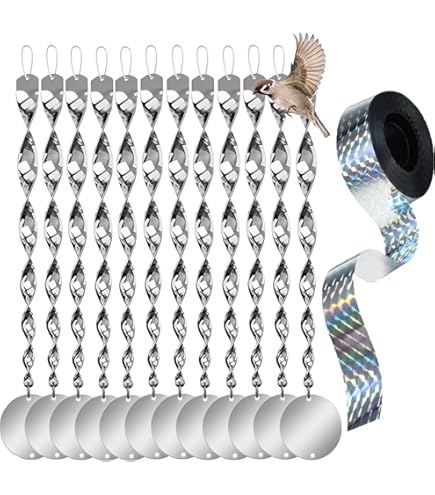 6 Moulinets Réfléchissants Anti-oiseaux AOOWU - Répulsif écolo Pour Jardin, Verger, Balcon