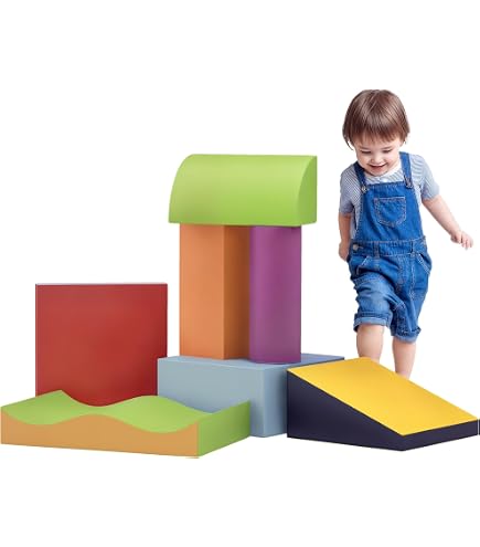 Parcours De Motricité Bébé – Blocs En Mousse Souple, Escalade Et Jeux Pour 1-3 Ans, Sécurisé Et Lavable (CUPCHID)