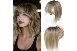 SARO-UP Hair Thinning Topper for Women with Bangs Swiss Base 25cm (4T4/27#)