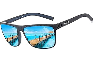 ZENOTTIC Polarised Sunglasses for Men Lightweight TR90 Frame UV400 Protection Square Sun Glasses