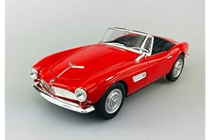 DROMADER Welly B-M-W 507 Convertible Abierto Rojo 1956-1959 1/24 Modelo Coche El Cast Nuevo en Caja