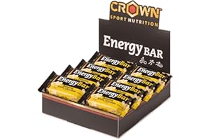 Crown Sport Nutrition Energy Bar | Barrita Energética con Avena (mínimo 39%) | Textura jugosa, sin cobertura ni aceite de palma | Alta digestibilidad