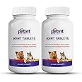 Petvit Joint-Cartilage Supplement for Dogs & Cats | Glucosamine, Chondroitin, MSM, Collagen & Hyaluronic Acid | Calcium Tablet | 120 Chewable Tablets