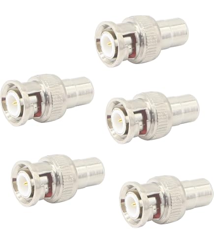 Adaptateur BNC Femelle Vers RCA Femelle - Connexion Antenne, CCTV, Argenté - 2