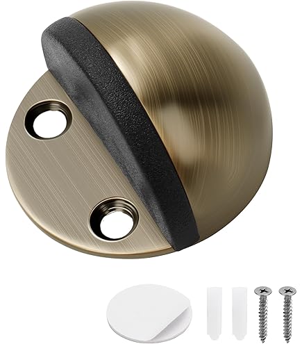 Butée De Porte Boule 28 Mm Laiton Murale Ou Sol - La Quincaillerie