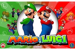 PARTYLANDIA Cialda In Ostia Super Mario Con Luigi Decorazione Torta Dischi Commestibile