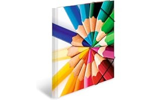 ‎HERMA HERMA 19231 Sammelmappe A3 Impressionen Stifte, Kinder Eckspanner-Mappe aus Pappe mit Innendruck & Gummizug, stabile Einschlagmappe aus Karton für Jungen & Mädchen