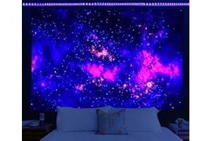HOLAVIDA Arazzo Galassia Fluorescente Spazio Esterno Cielo Stellato Astratto Appeso a Parete Estetica Astronomica Misteriosa Decorazione Della Parete (200x150cm)