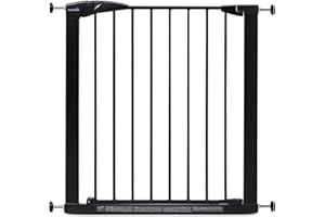 Munchkin Lindam Türgitter für Babys, ausziehbares Türschutzgitter & Treppenschutz zum Klemmen, ideal für Kinder und Haustiere, ohne Bohren, 76-82 cm, schwarz