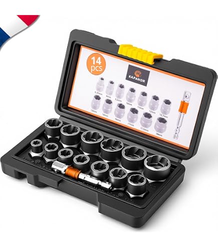 Kit Extracteur De Vis Extracteur Ecrou Antivol Voiture MARQUE FRANCAISE Kit 14 Extracteur Universel Antivol De Roue Kit Extracteur De Vis Extracteur Ecrou Antivol Voiture MARQUE FRANCAISE Kit 14 Extracteur Universel Antivol De Roue