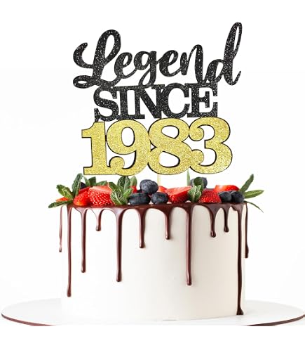SAPPHIRESKY Decorazione 40° Compleanno | Striscione Straight Outta 1985 E Topper Per Torta | Nero