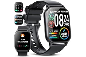 DUSONLAP 2024 Smartwatch, 1,85" Schermo Smartwatch Uomo con Chiamata Bluetooth e Risposta Vivavoce, Cardiofrequenzimetro da Polso, 112 modalità Sportive IP68 Impermeabile Orologio Contapassi