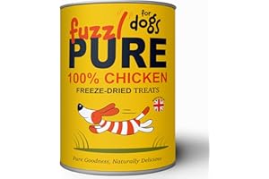 Fuzzl Pure Freeze Dried Chicken Breast Dog Treats – Jumbo 200g | Made in UK | Free Range Single Protein | Natural Training Treats & Meal Topper for Dogs | Healthy High Protein Dog Snacks