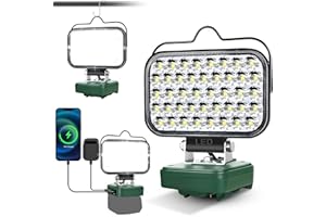 FYJUL Lampe für Bosch 18V Home und Garden PBA Akku, Hell Baustrahler Taschenlampe Light Tragbares LED-Licht für Bosch Battery, Arbeitsleuchte Flutlichter Zubehör für Baustellen,Autoreparaturen,Camping