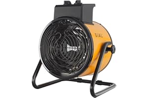 SIAL Industriel Radiateur électrique - 3000W Chauffage Soufflant - Pour Chantier, Atelier Ou Garage (Jaune)