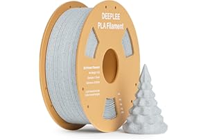 DEEPLEE Filamento PLA 1.75mm, Precisione Dimensionale +/- 0,02 mm, Ferito Ordinatamente,Nessun Intasamento, per la Maggior parte delle Stampanti 3D FDM, 1KG Marmo