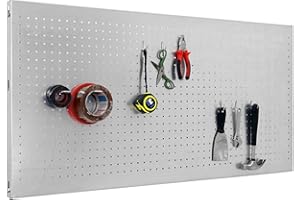 SIMON RACK SimonRack Pannello Portautensili in Metallo, Pannelli per attrezzi, Include 8 Ganci, 1500x600 mm, Zincato - Simonwork