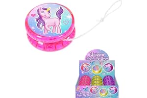HMN Light Up Unicorn YOYO With Clutch and LED Light (3 Assorted) (Unicorn YoYo)