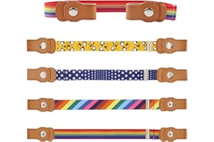 TOKSEO 4 Stück Gürtel Kinder,Ohne Schnalle Elastischer Verstellbare Schnallenfreier Kindergürtel für Jungen Mädchen