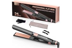 BESTOPE MIX 2 in 1 Glätteisen Locken und Glätten, Haarglätter mit Keramikbeschichtung, LCD-Display, Glatteiseisen für kurze, dickes, lockiges und langes Haar, 80-230℃, schnelles und schonendes Styling