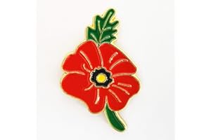 LEVVIYE Poppy Badges and Pins Lest We Forget Remembrance Day British Military Army Peace Big Flowers