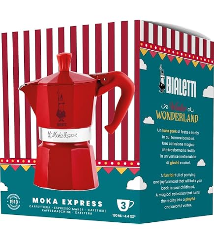 Bialetti Moka Express Christmas 2025 Red Coffee Maker 1 Cup Joyful