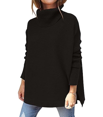 Damen Rollkragenpullover Oversize - Cable Grobstrick Mit Alpaka Winter Warm