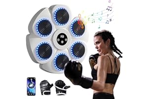 LIPWORT Music Boxing Machine, 2024 New Smart Bluetooth Musical Boxing Machine with Boxing Gloves, Wall-Mounted Boxing Machine, 9 Speed ​​Modes and Counting Mode For Adults and Children Exercise