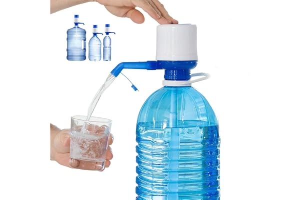 InnovaGoods® Distributeur d'eau Manuel Watler XL, Confort Maximal, sans BPA, Robinet Anti-Goutte, Adapté carafes 2,5-10L, Facile à Nettoyer, Bleu/Blanc, 8 x 16,5 x 18 cm, Polypropylène