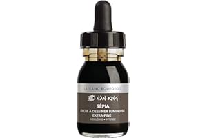 Lefranc Bourgeois 301283 Nan King - Tinta de dibujo y caligrafía, resistente al agua, para dibujar o escribir a mano, botella de 30 ml con pipeta