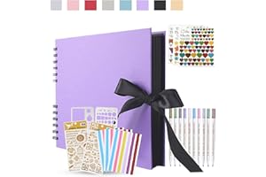 KASZOO Fotoalbum, Fotoalbum zum Selbstgestalten, DIY Fotobuch 80 Seiten, Kann als Abschluss Geschenk, Geburtstagsgeschenk, Hochzeitstagsgeschenk, Valentinstagsgeschenk und mehr verwendet werden, lila