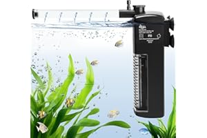 AQQA Aquarium Filter,Einstellbare Aquarium Internal Filter,5.5W Aquarium innenfilter mit 400L/H Wasserpumpe, für Aquarium von bis 200L
