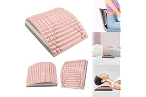 BGNXHYB Lendenwirbelkissen Eva, Nacken und Rückenstrecker, Neuleben Rückenstrecker, Lendenkissen Orthopädisch, Nackenknacker Zur Linderung, Rosa