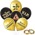 24 Palloncini Pensione Oro E Nero - Decorazione Festa Pensionamento Con Frasi Italiane | Idee Regalo Per Uomo E Donna - Foto 2