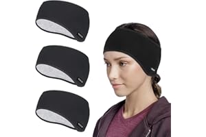 TAGVO Invierno Cinta para Pelo, 3 Piezas Térmico Orejeras, Elástico Calentadores de Orejas, Bandas para La Cabeza para Corriendo Hombres y Mujeres para Yoga, Ciclismo, Baloncesto, Fitness