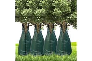 TGKYK Saco de riego para árboles, 4 bolsas de riego de árboles de 75 L, 20 galones de PVC automático de riego por gotas, saco de agua para árboles, bolsa de riego verde para riego en el jardín