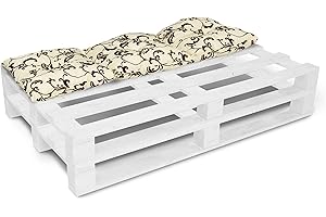 AMILIAN Cojín de asiento para banco de jardín, cojín para silla, cojín de respaldo, cojín para europalés, 40 x 120 cm 07