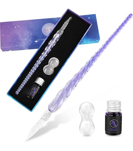 XIAOYU Glazen Dip Pen Inkt Set, Kalligrafie Dip Pennen, Kristallen Kalligrafie Pen en Inkt Set met 4 Flesseninkten, Kalligrafie Kits voor Kunst, Schrijven, Handtekeningen, Decoratie, Oranje XIAOYU Glazen Dip Pen Inkt Set, Kalligrafie Dip Pennen, Kristallen Kalligrafie Pen en Inkt Set met 4 Flesseninkten, Kalligrafie Kits voor Kunst, Schrijven, Handtekeningen, Decoratie, Oranje