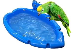 MONSHOP komsoup Vogel Badewanne Für Innen, Papagei Badewanne, Badehaus Vogelkäfig, Vogel Badewanne Schüssel Vogel Feeder, Hängen Vogelbad Spielzeug Käfig Zubehör Für Papagei Sittich Nymphensittich