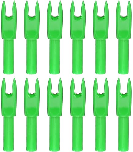 PATIKIL Encoches De Flèche D'Archerie 4,2 Mm 0,165", 50 Pièces Insert Arrow Nock Replacement Pour Flèches De Chasse Arc Composé Arc Recurve, Vert