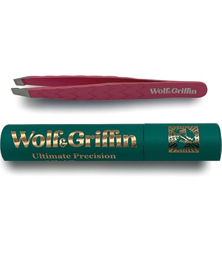 Wolf & Griffin Black Edition Pinzette - Edelstahl Mit Schwarzer Beschichtung, Präzise Für Augenbrauen