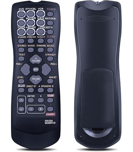 AULCMEET RAV315 Telecomando Di Ricambio Per Yamaha A/V Receiver - Sostituisce WN22730EU, Compatibile Con HTR-6180, HTR-6190, RX-V363, YHT-390 E Molti Altri Modelli - 5