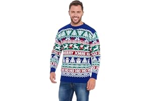 LEKEEZ® Christmas Jumper Unisex Mens Ladies Flossing Around Xmas Tree Sweater XS - 4XL