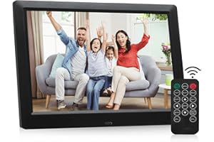 AOWASI Digital Photo Frame 9 Inch Digital Picture Frame 1024 * 768 HD IPS Screen Support Video/Photo/Music USB or SD Card with Remote Control