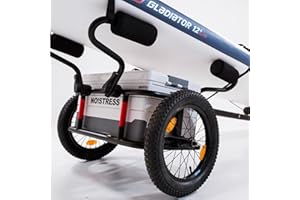 3S-Move 3s-Sup Fahrrad-Anhänger SUP | Multifunktionaler 2in1 Transporter für Wassersportgeräte | 4 Aufbau-Varianten | Schwarz | Ideales Zubehör für SUP, Windsurf Boards und Kajaks