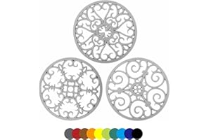 IYYI Sottopentola in Silicone, 20 cm, Multiuso, Rotondi, Resistenti al Calore, Antiscivolo, Flessibile, Durevole, per Piatti, Piani di Lavoro, tavoli, Set di 3 (caffè)